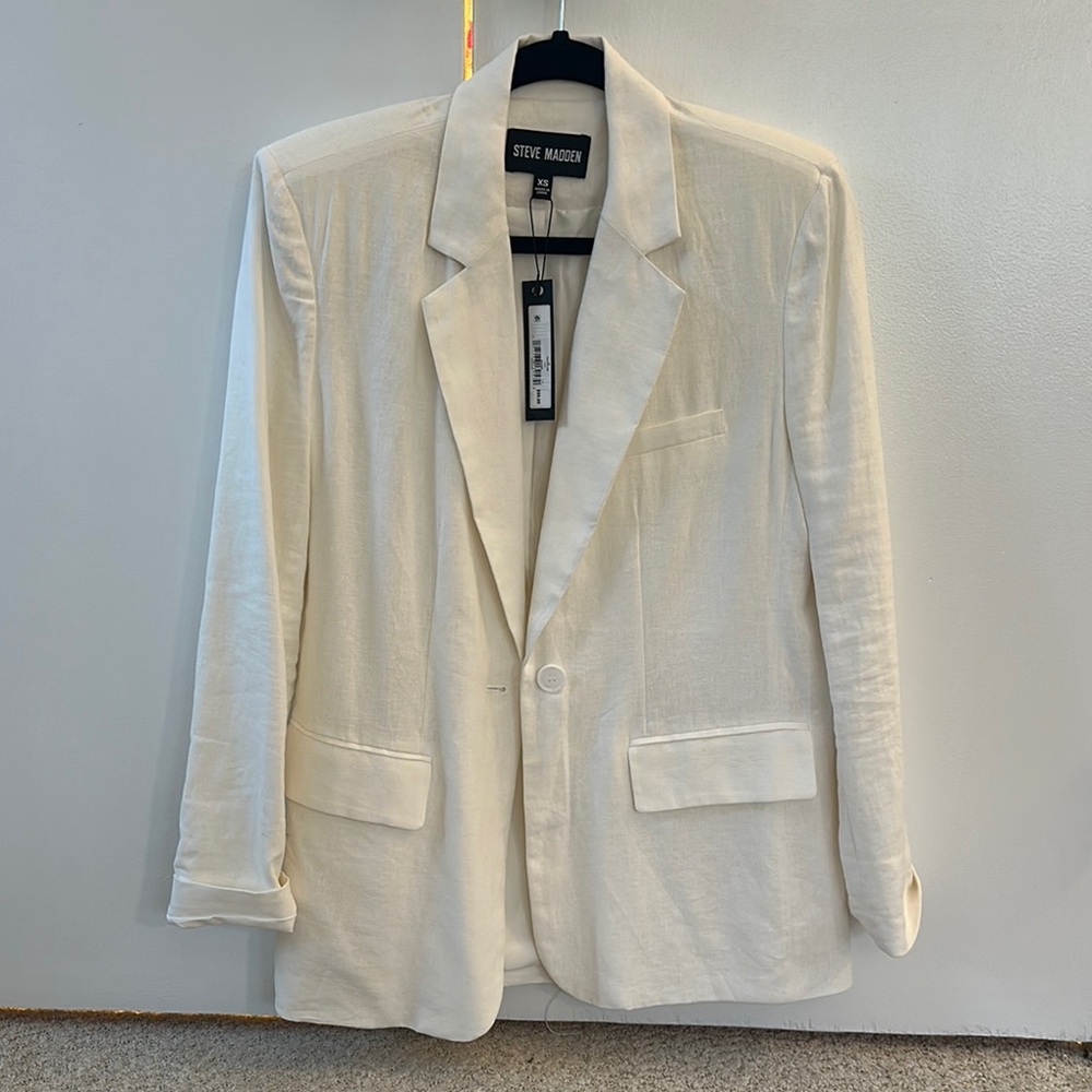 Steve Madden Cream Blazer for Men